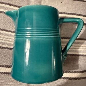 Homer Laughlin Teal Ceramic Pitcher